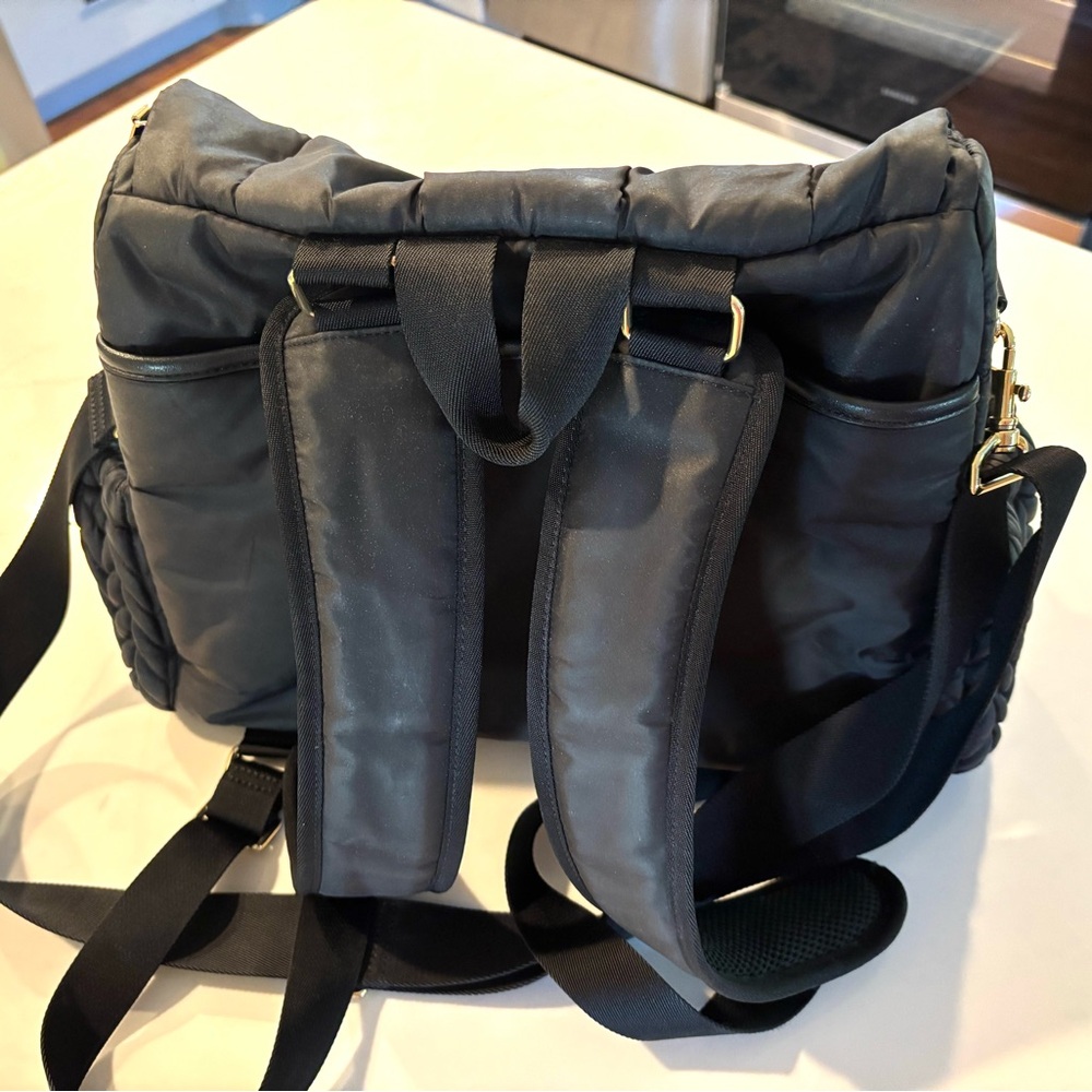 HAPP•black levy backpack diaper bag EUC - Picture 5 of 14